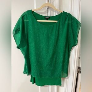 Express Green Women's Top